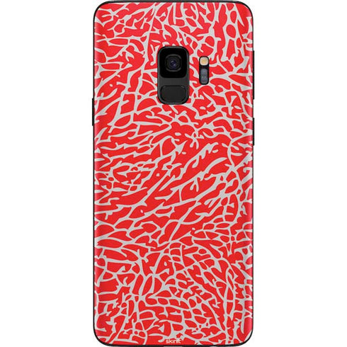 Elephant Print Red Galaxy S9 Skin